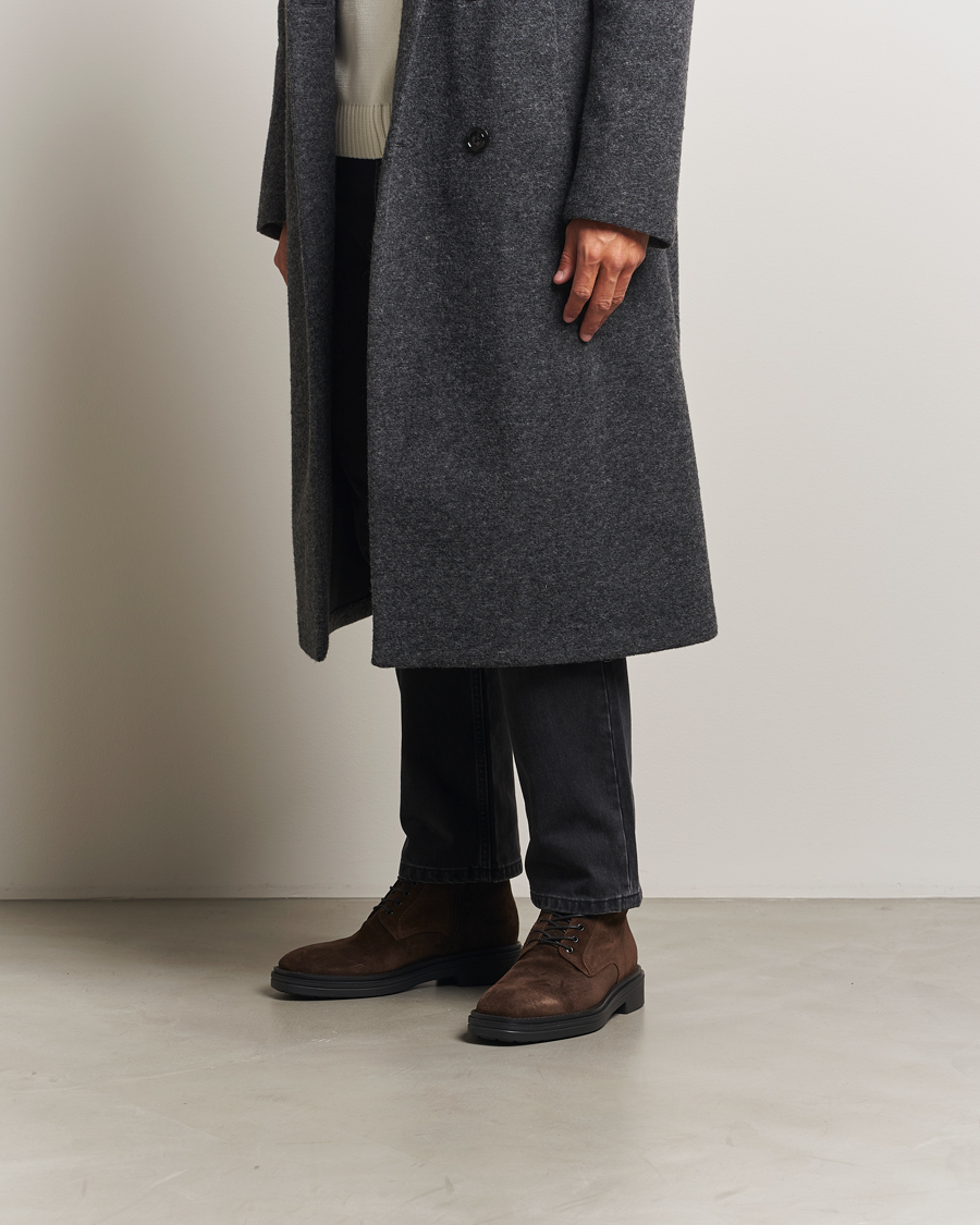 Heren | Laarzen | GANT | Boggar Suede Boot Espresso Brown
