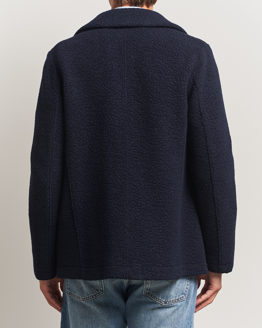 Heren | Jassen | Harris Wharf London | Boucle Peacoat Navy