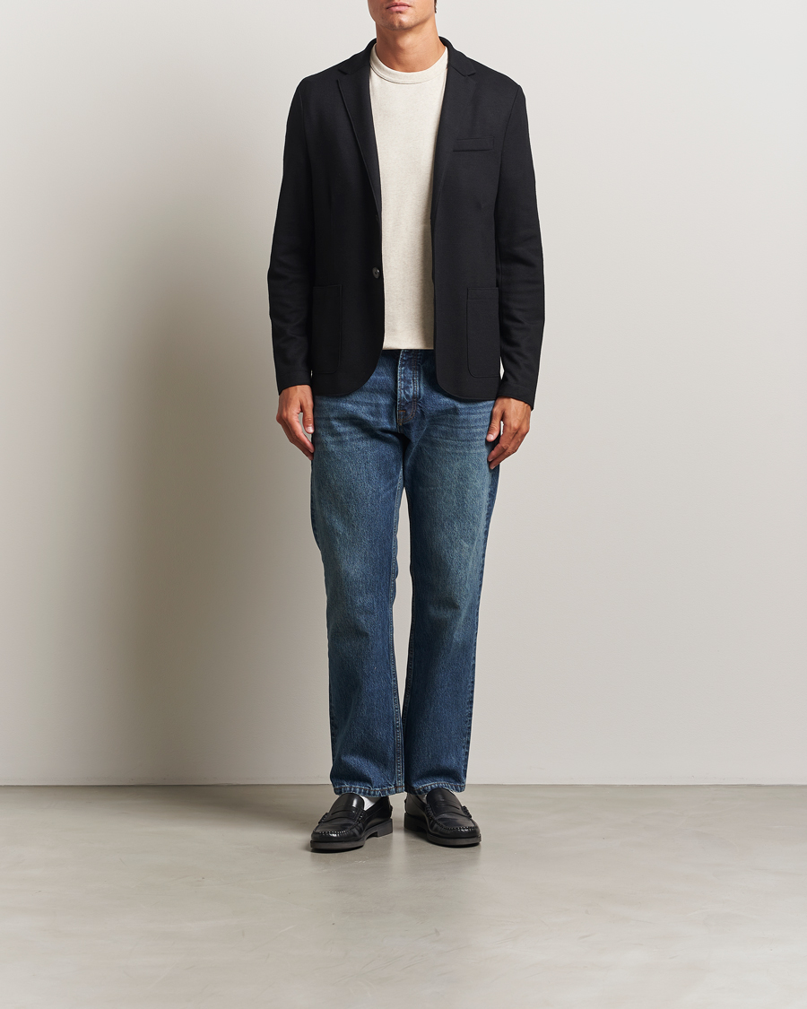 Heren | Blazers | Harris Wharf London | Two Button Superfine Merino Blazer Black