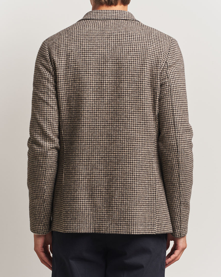 Heren | Blazers | Harris Wharf London | Two Button Houndstooth Blazer Beige