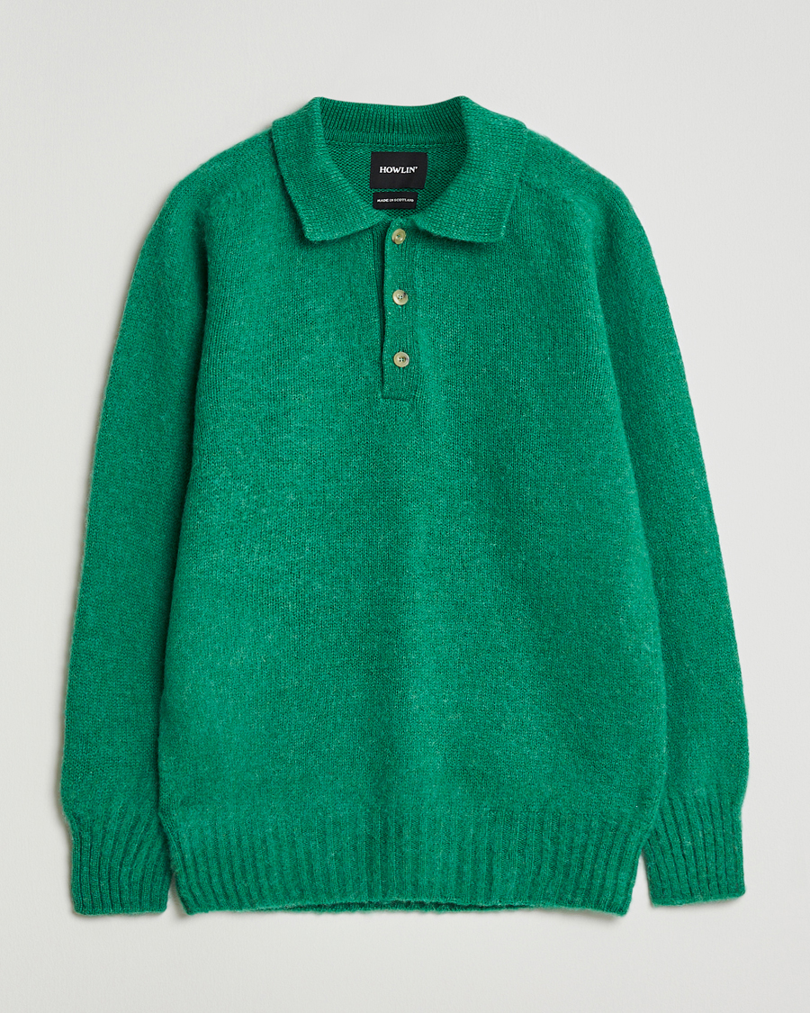 Heren | Truien | Howlin' | Brushed Wool Polo Greendream