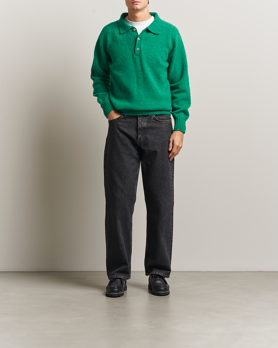 Heren | Truien | Howlin' | Brushed Wool Polo Greendream