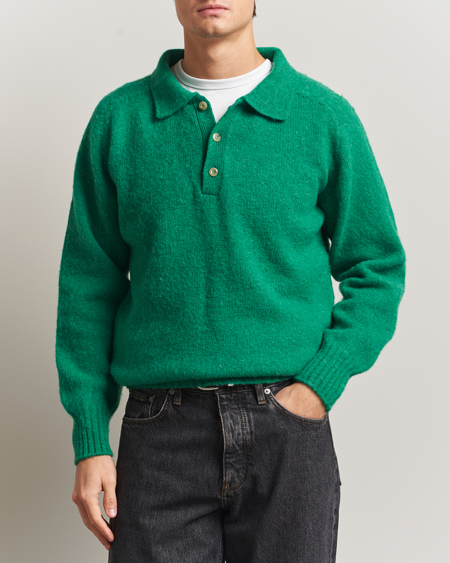 Heren | Truien | Howlin' | Brushed Wool Polo Greendream