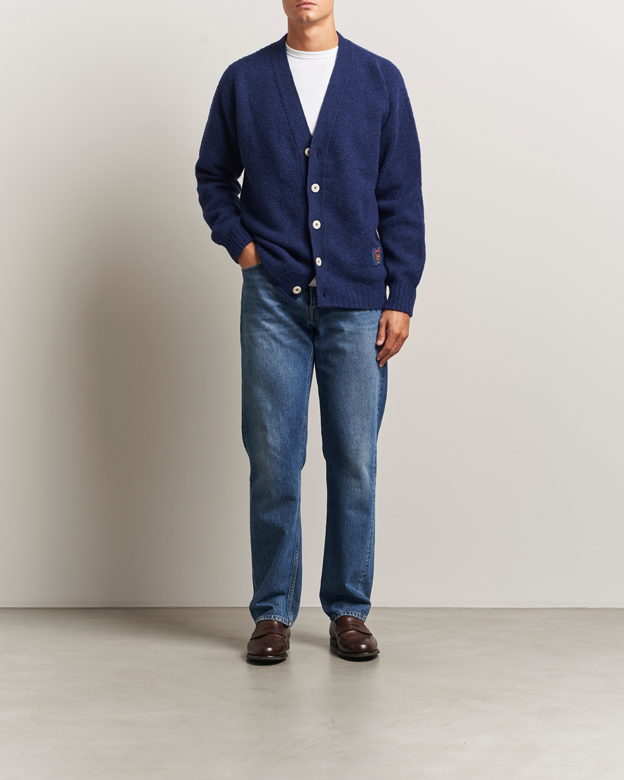 Heren | Truien | Howlin' | Shaggy Bear Cardigan Magic Blue