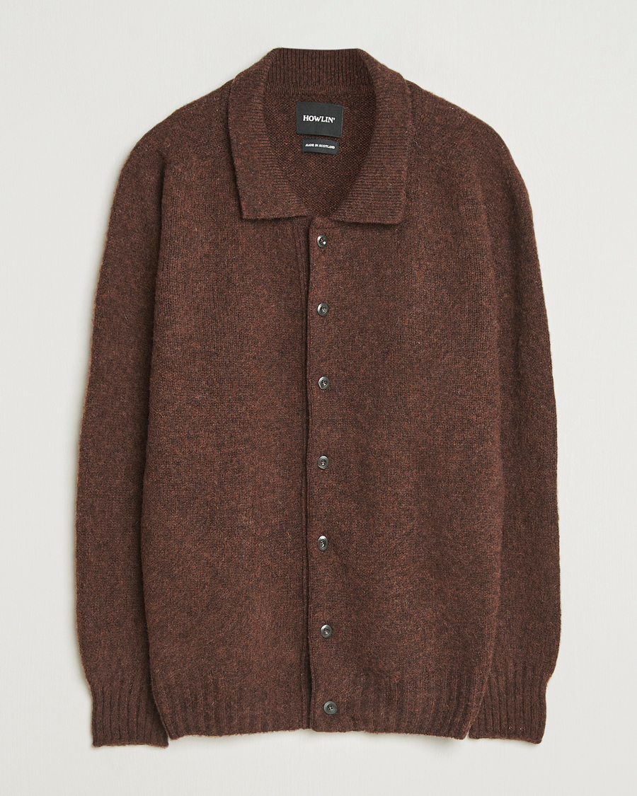 Heren | Truien | Howlin' | Brushed Wool Cardigan Brownish
