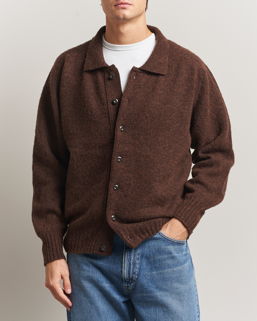 Heren | Truien | Howlin' | Brushed Wool Cardigan Brownish