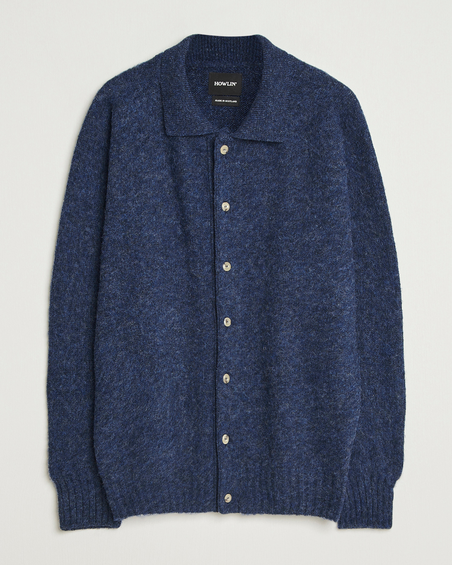 Heren | Truien | Howlin' | Brushed Wool Cardigan Denim
