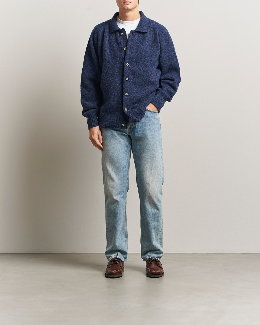 Heren | Truien | Howlin' | Brushed Wool Cardigan Denim