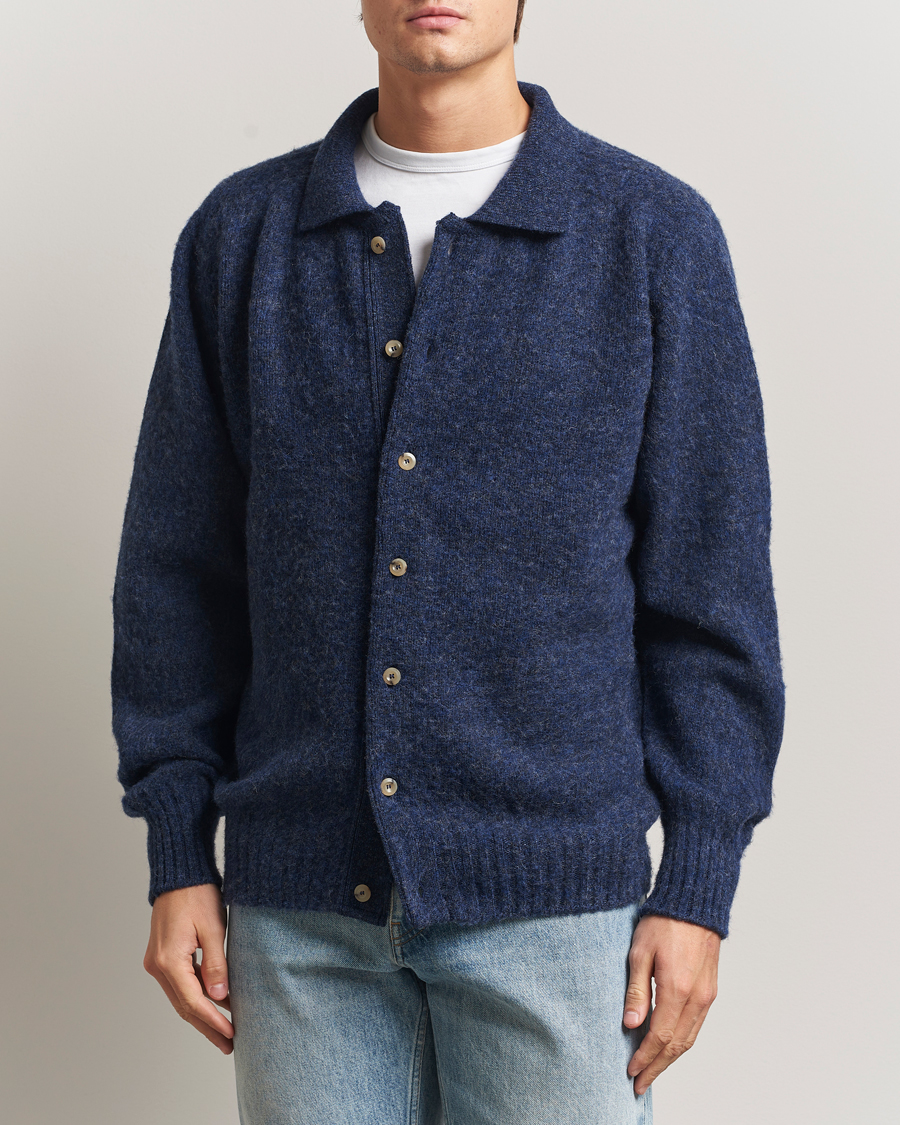 Heren | Truien | Howlin' | Brushed Wool Cardigan Denim