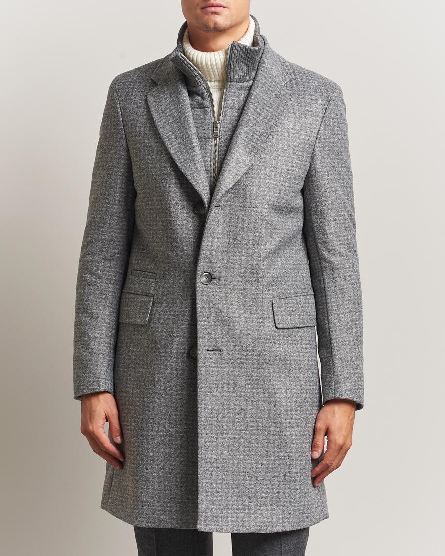 Heren | Jassen | BOSS BLACK | Hyde Wool Bib Coat Silver