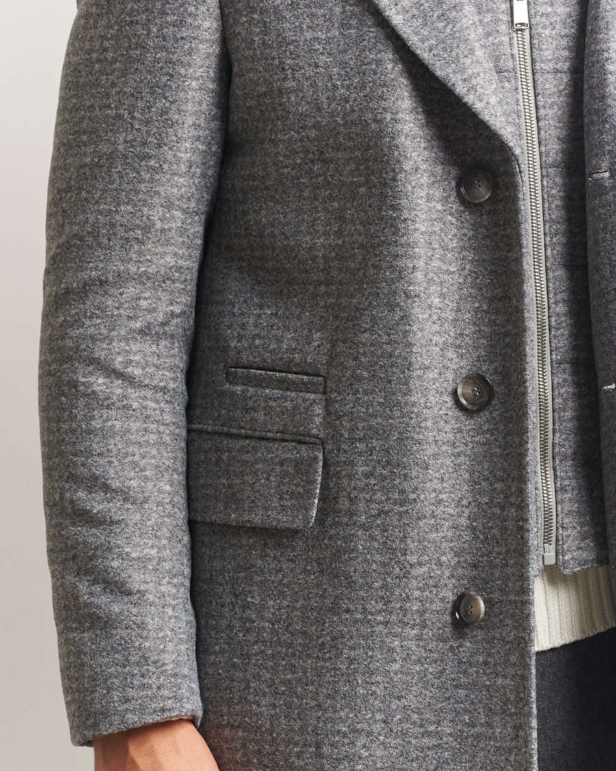 Heren | Jassen | BOSS BLACK | Hyde Wool Bib Coat Silver