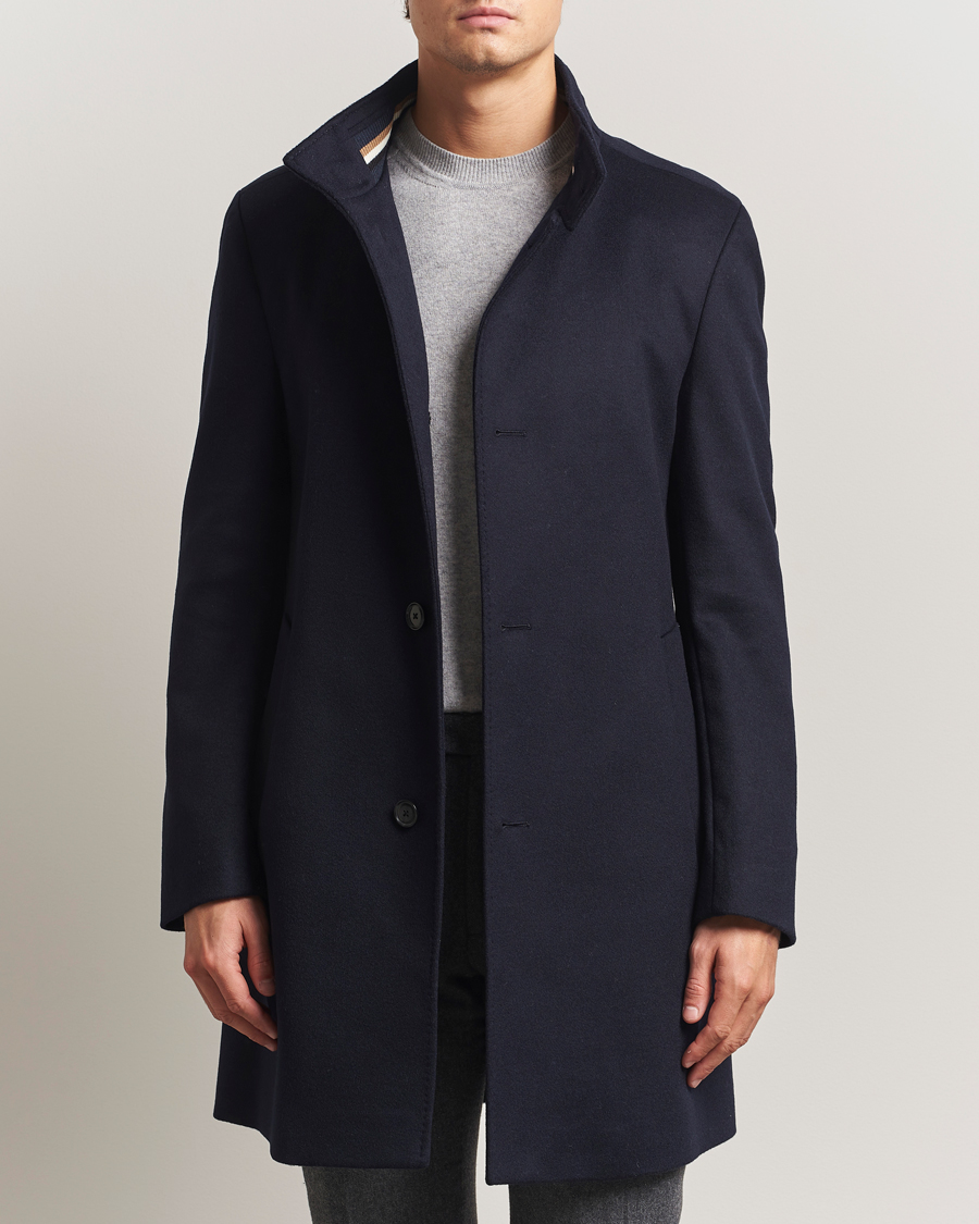 Heren | Jassen | BOSS BLACK | Hyde Stand Up Collar Coat Dark Blue