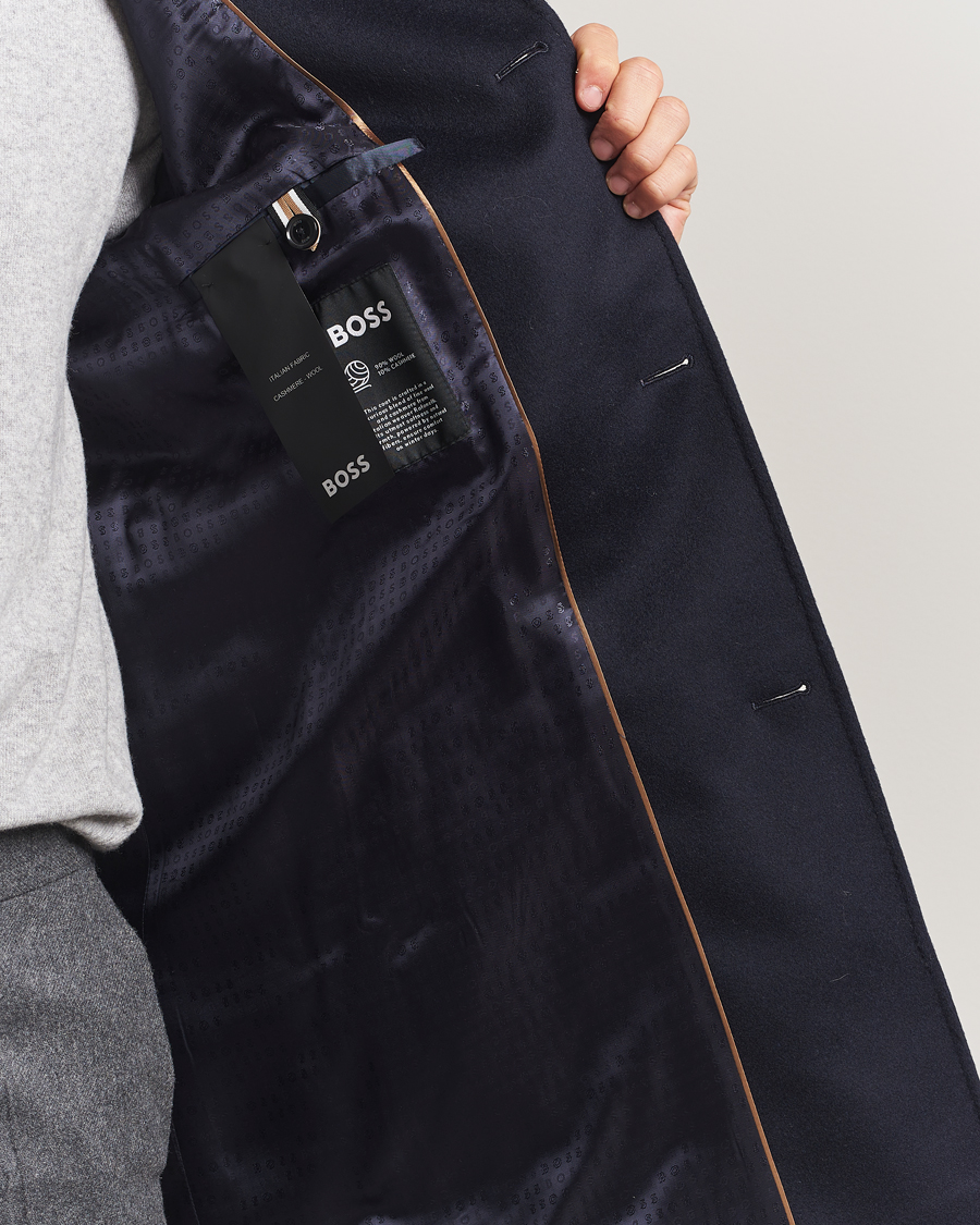 Heren | Jassen | BOSS BLACK | Hyde Stand Up Collar Coat Dark Blue