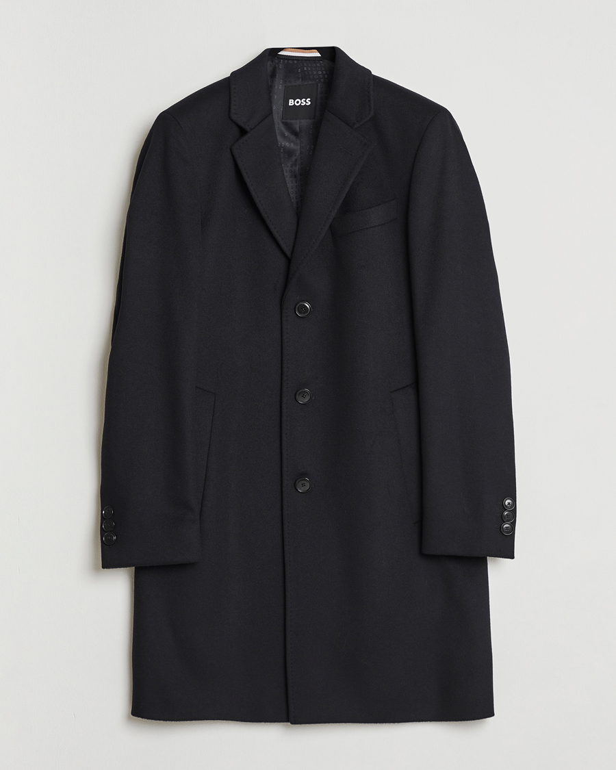 Heren | Jassen | BOSS BLACK | Hyde Wool Coat Black