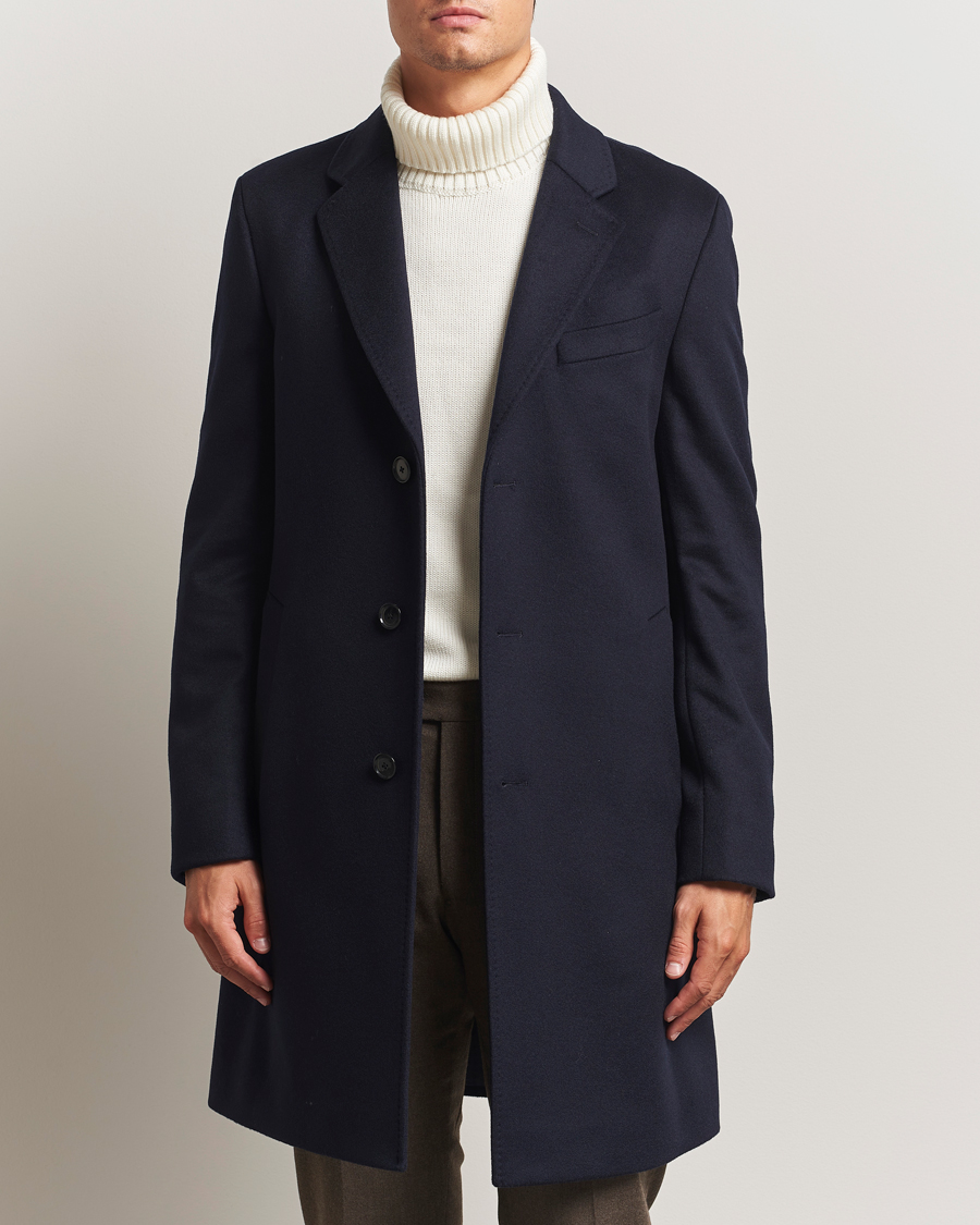Heren | Jassen | BOSS BLACK | Hyde Wool Coat Dark Blue