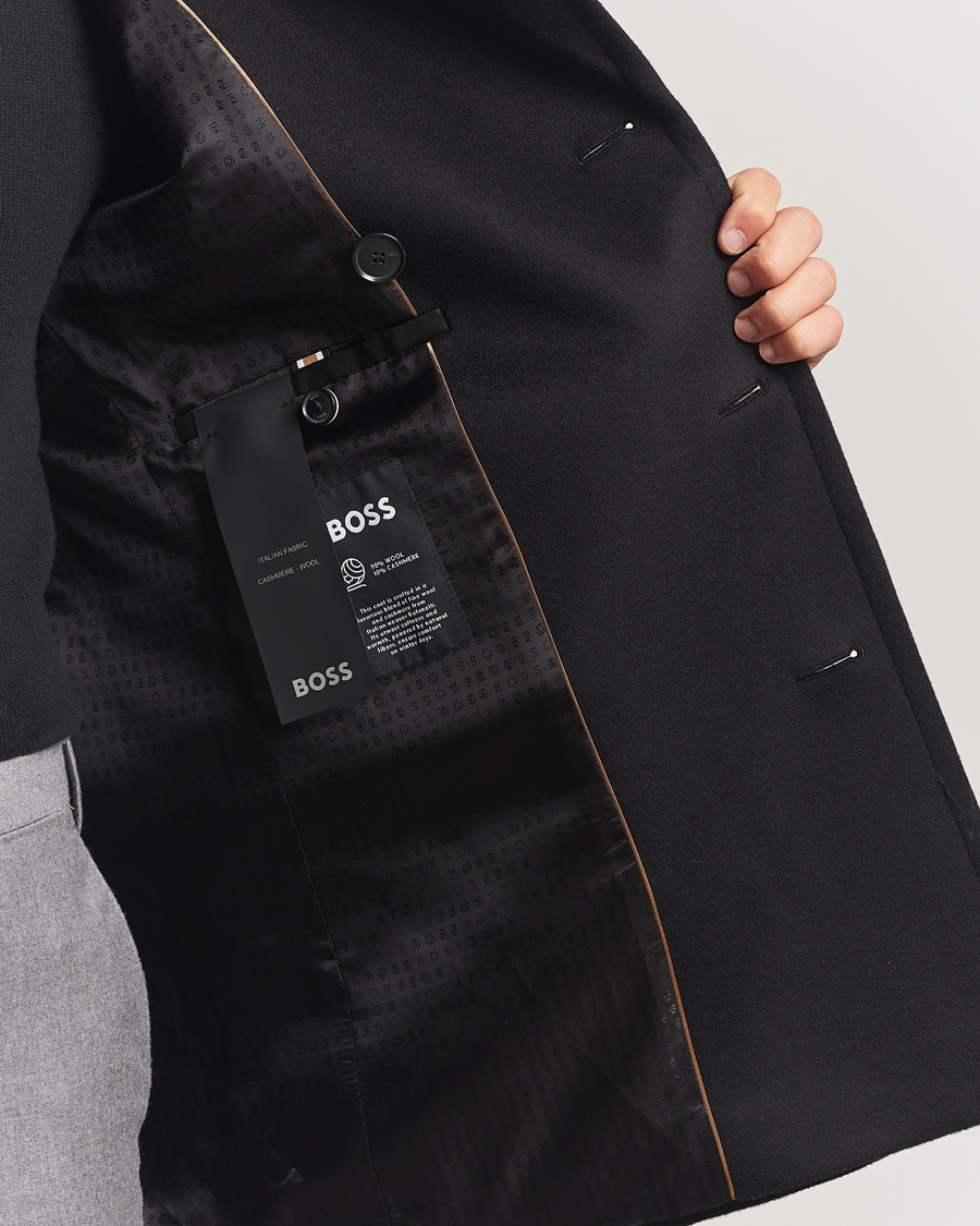 Heren | Jassen | BOSS BLACK | Hyde Wool Peacoat Black
