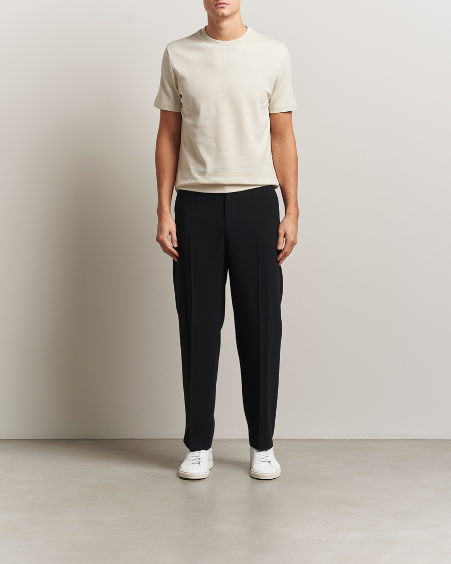 Heren | T-shirts | BOSS BLACK | Thompson Structured Crew Neck T-Shirt Open White