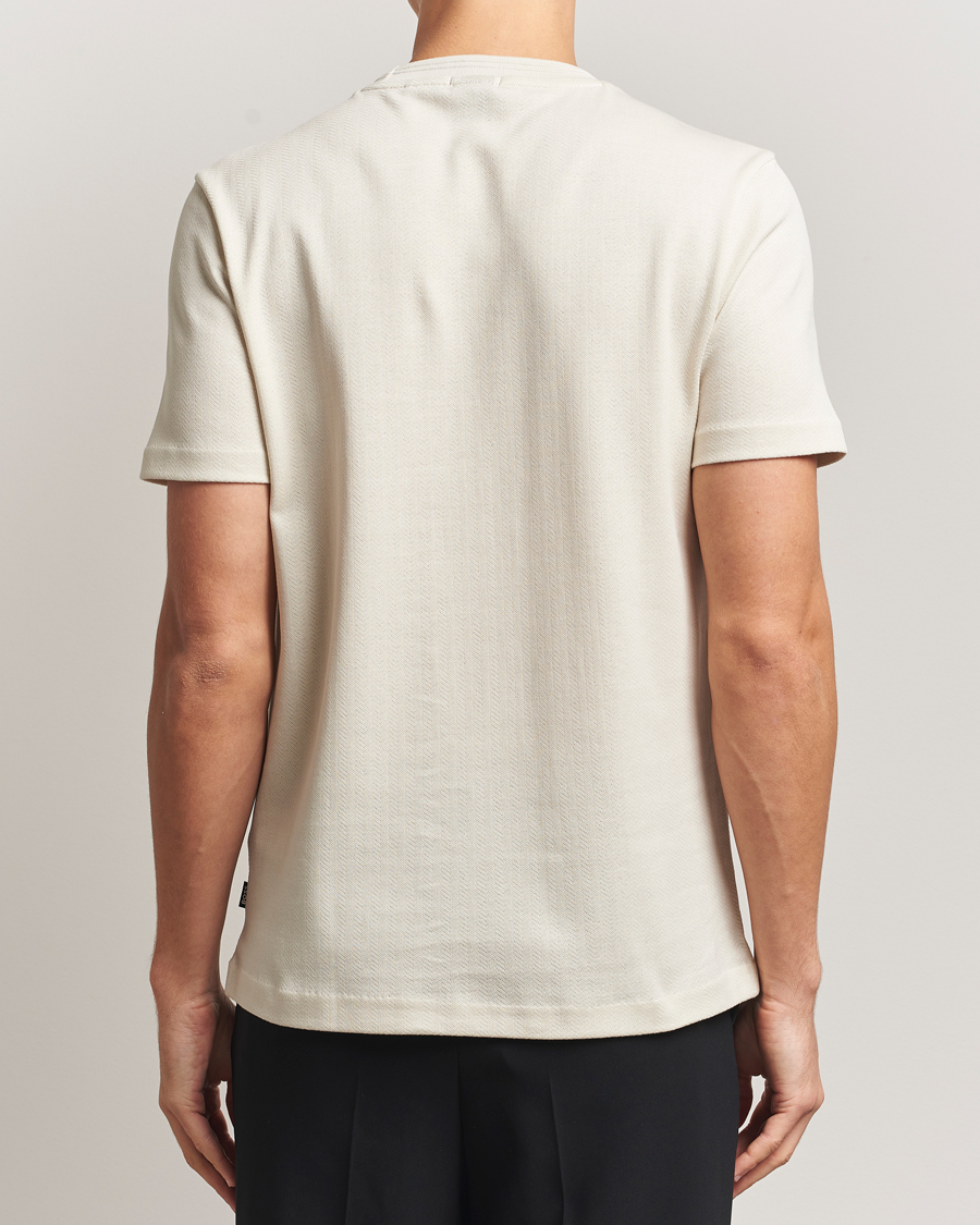 Heren | T-shirts | BOSS BLACK | Thompson Structured Crew Neck T-Shirt Open White