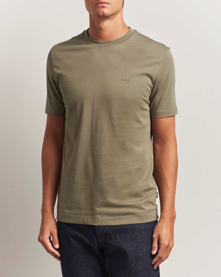 Heren | T-shirts | BOSS BLACK | Thompson Crew Neck T-Shirt Open Green