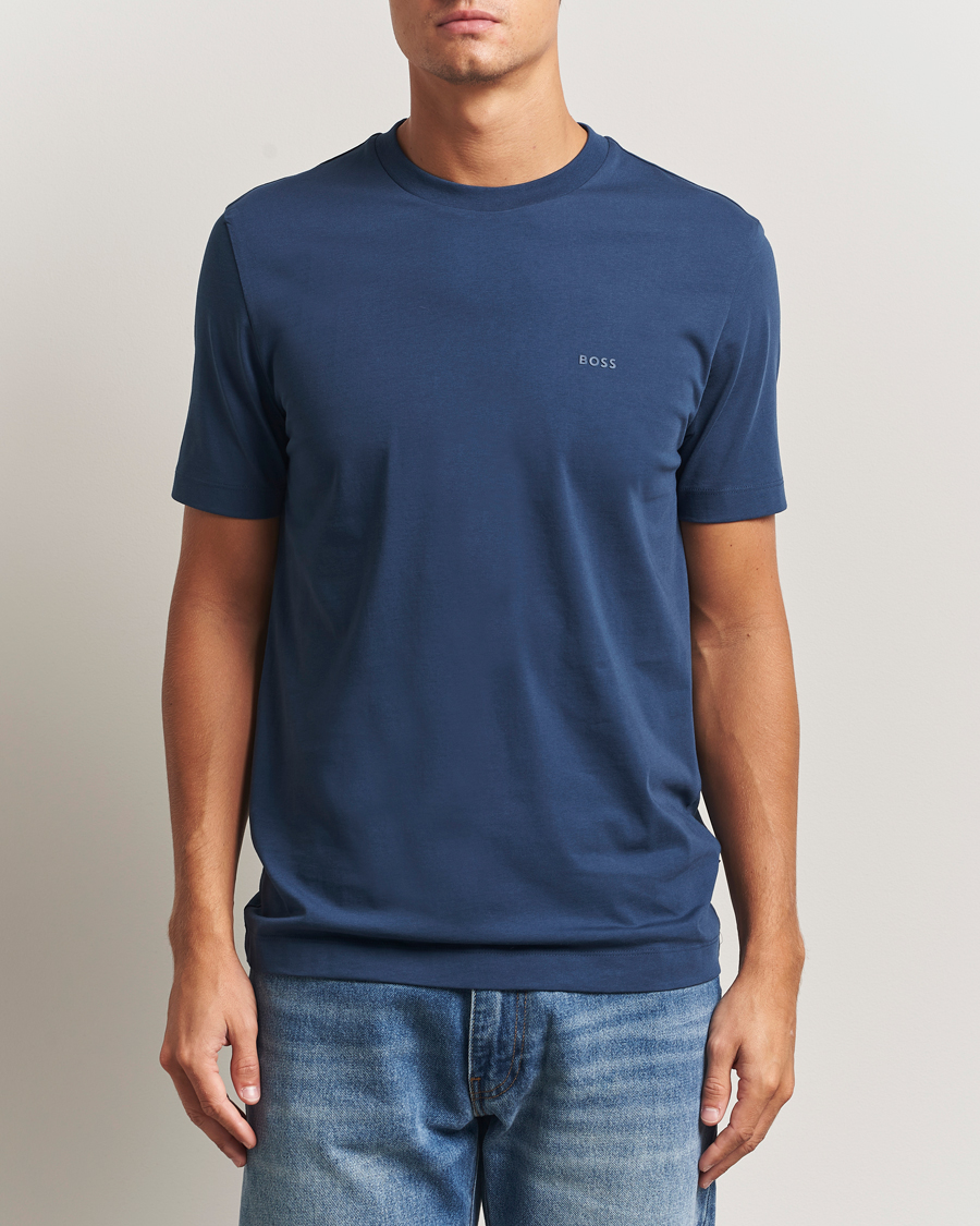 Heren | T-shirts | BOSS BLACK | Thompson Crew Neck T-Shirt Open Blue