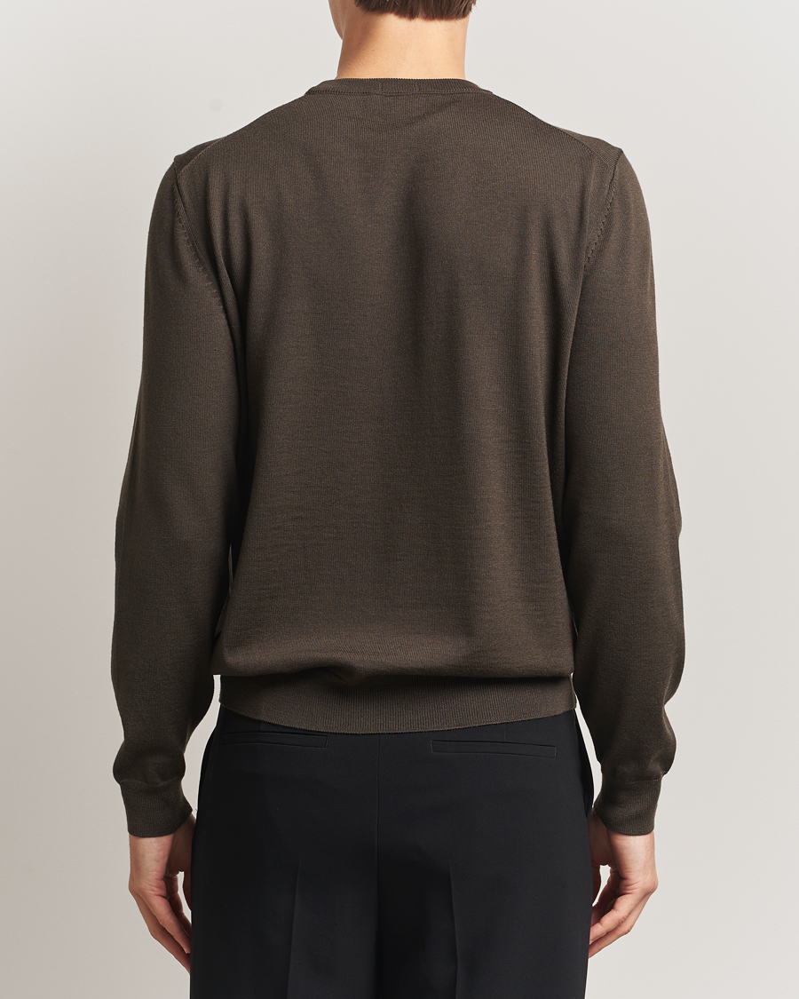 Heren | Truien | BOSS BLACK | Botto Merino Knitted Pullover Open Green