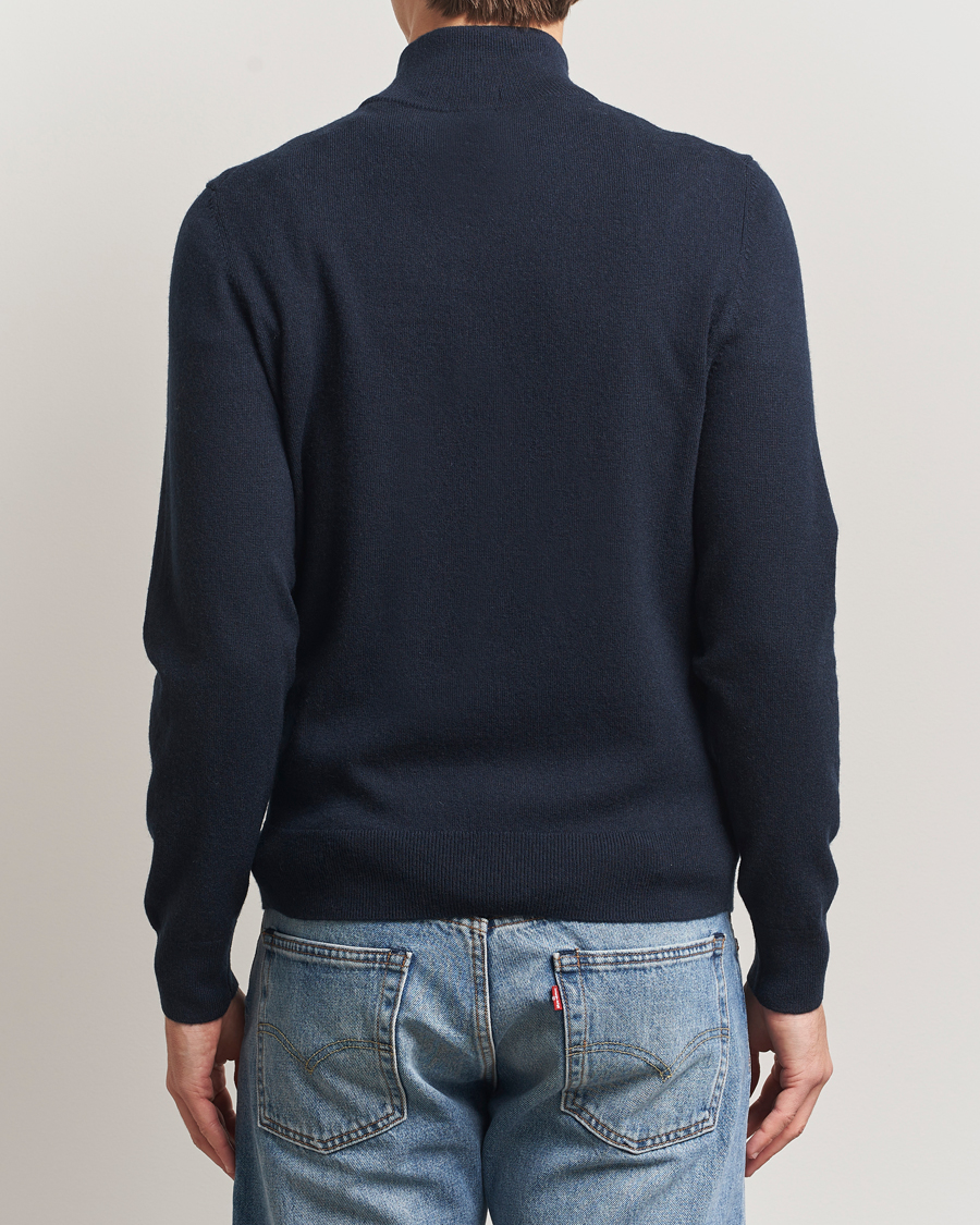 Heren | Truien | BOSS BLACK | Hemarlo Wool/Cashmere Half Zip Dark Blue