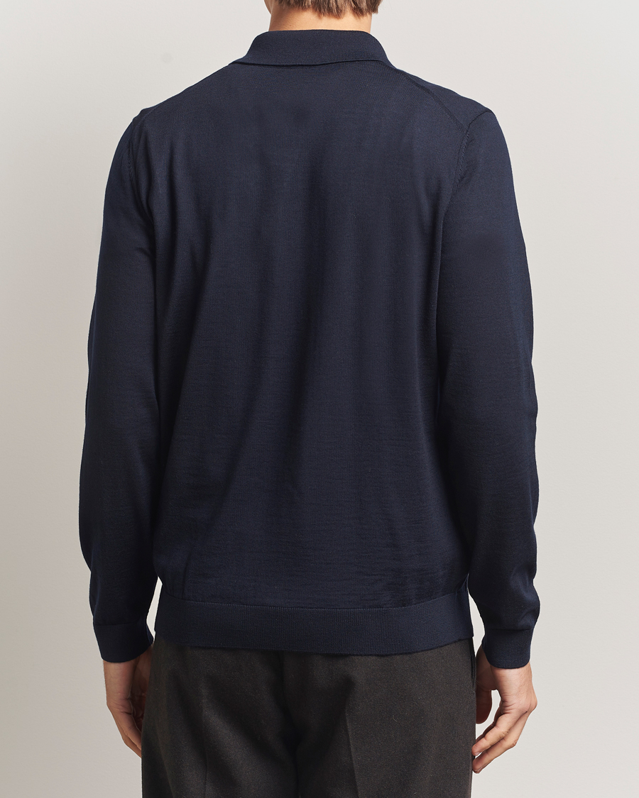 Heren | Truien | BOSS BLACK | Helbert Wool Cardigan Dark Blue
