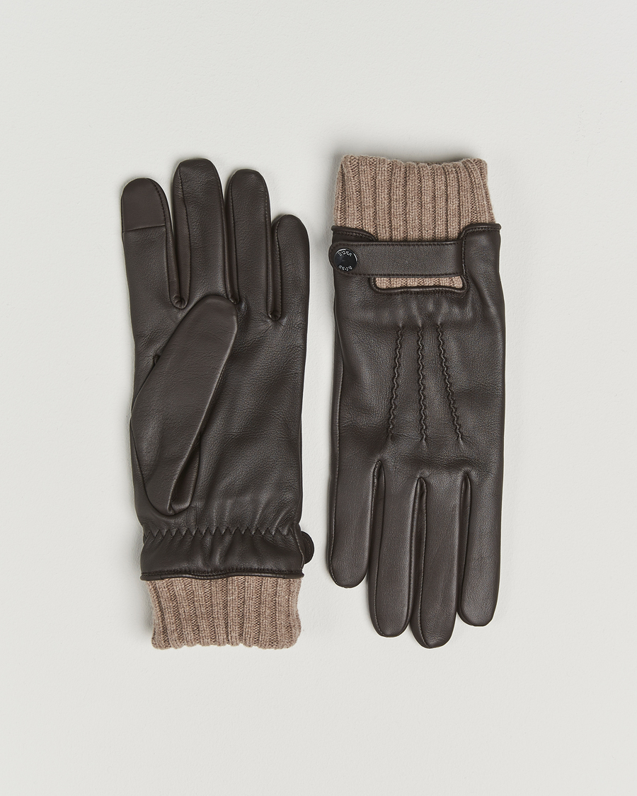 Heren | Handschoenen | BOSS BLACK | Hyden Leather Glove Dark Brown