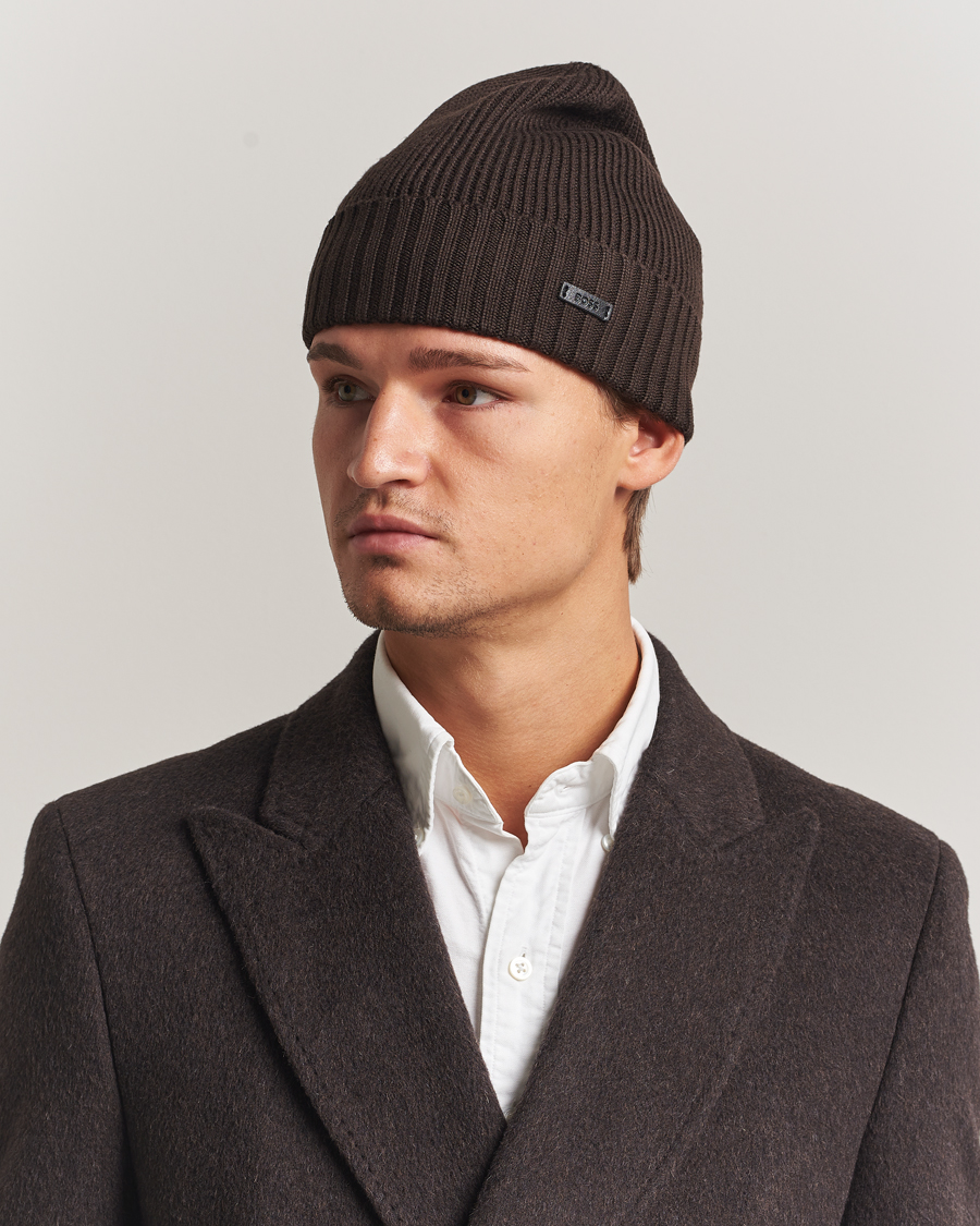 Heren | Mutsen | BOSS BLACK | Fati Wool Beanie Dark Brown