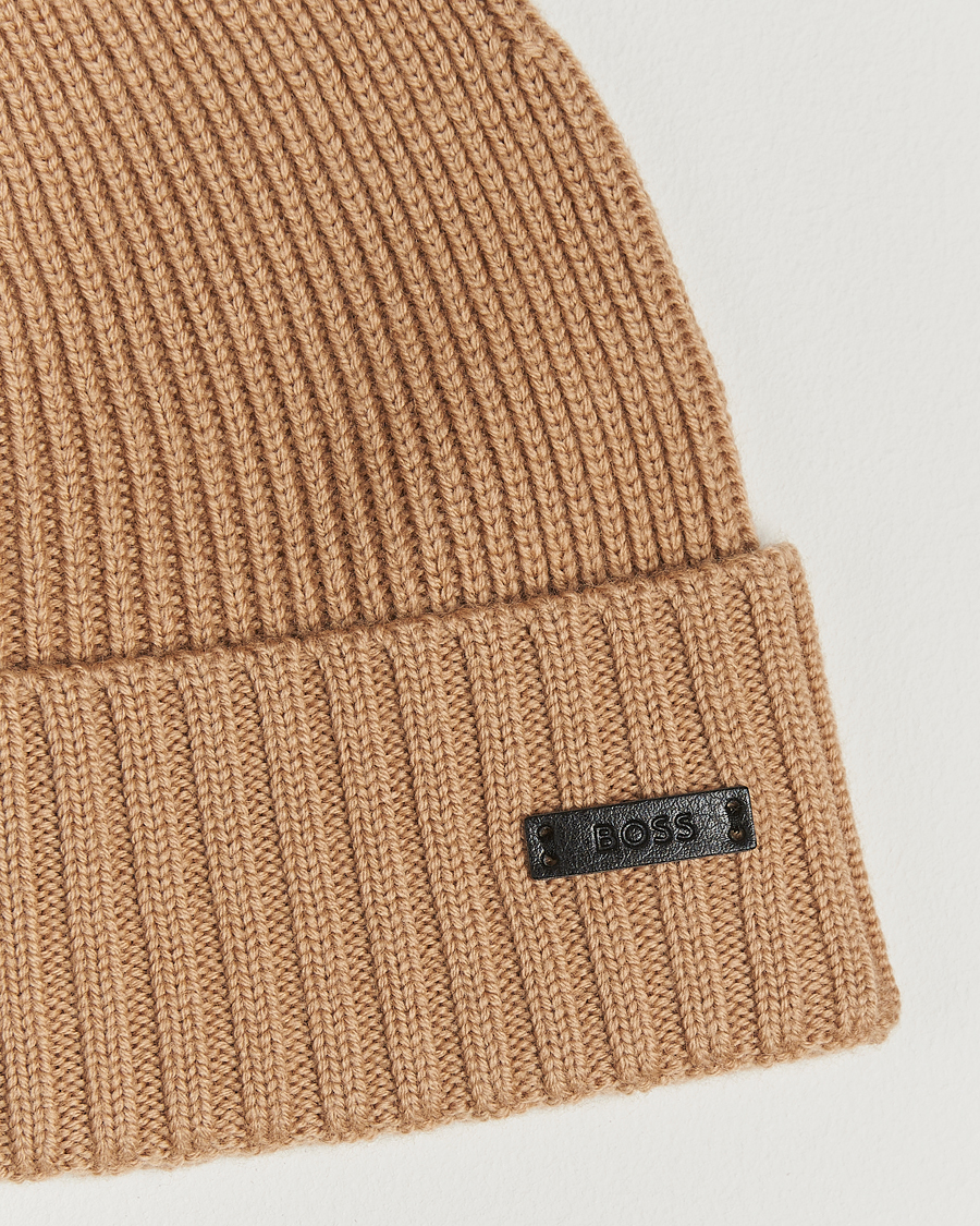 Heren | Mutsen | BOSS BLACK | Fati Wool Beanie Medium Beige