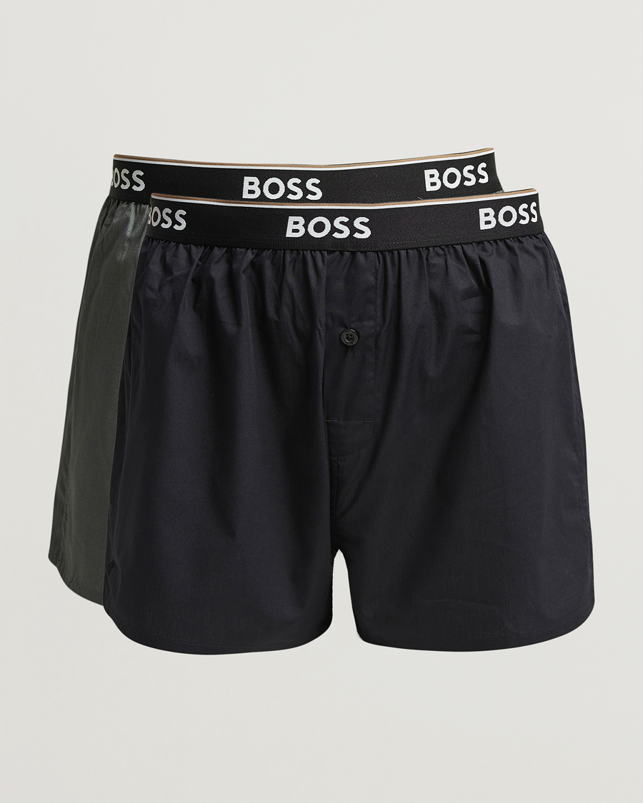 Heren | Ondergoed | BOSS BLACK | 2-Pack Boxer Shorts Green/Black