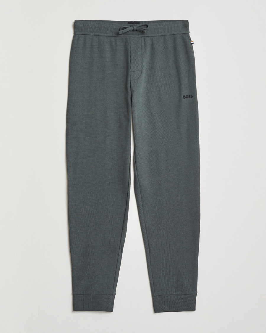 Heren | Pyjama's en gewaden | BOSS BLACK | Waffle Pyjama Pants Open Green