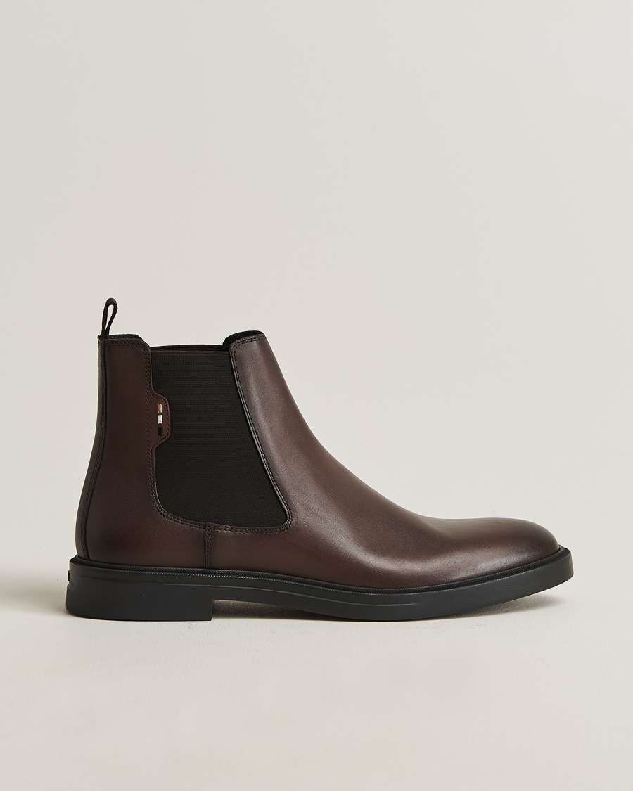 Heren | Laarzen | BOSS BLACK | Calev Leather Chelsea Boot Dark Brown