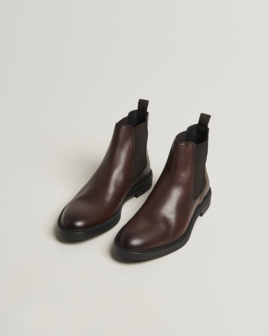 Heren | Laarzen | BOSS BLACK | Calev Leather Chelsea Boot Dark Brown