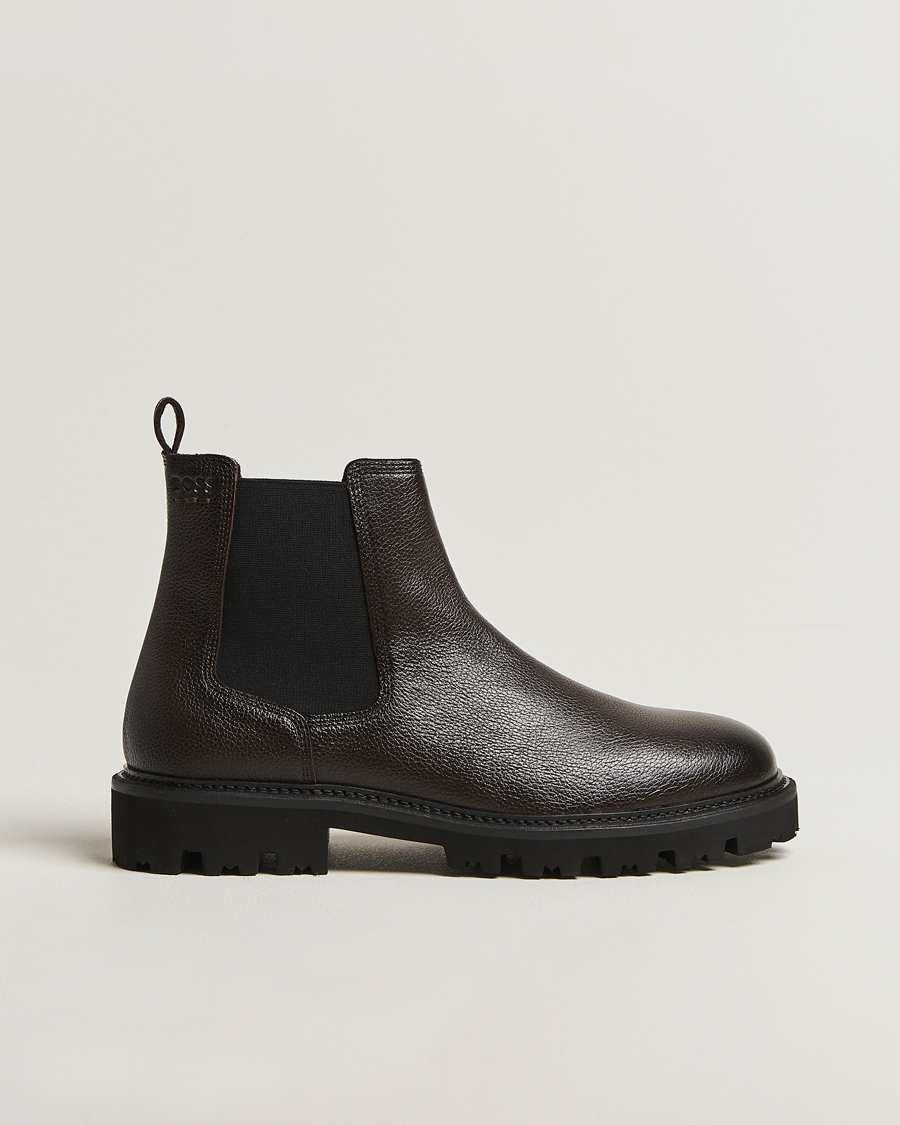 Heren | Laarzen | BOSS BLACK | Julyo Leather Chelsea Boot Dark Brown