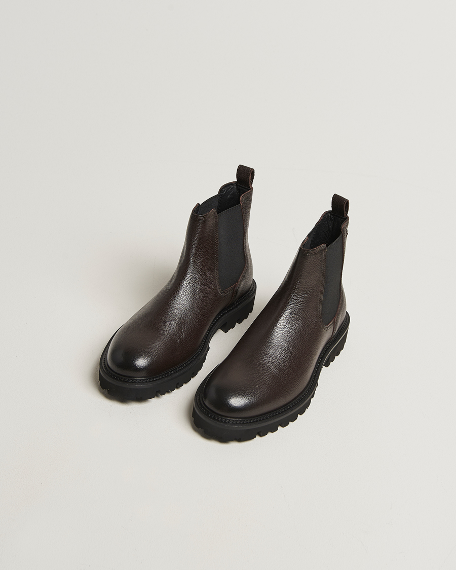 Heren | Laarzen | BOSS BLACK | Julyo Leather Chelsea Boot Dark Brown