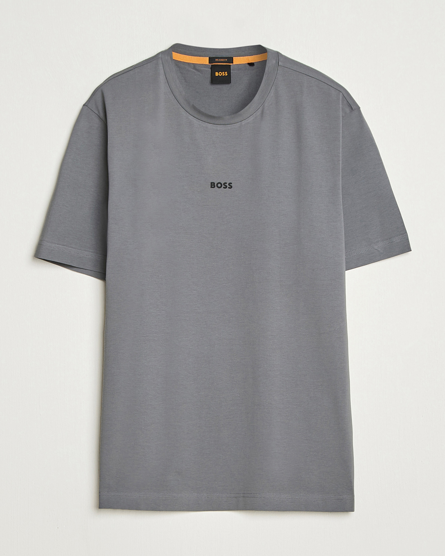 Heren | T-shirts | BOSS ORANGE | Tchup Logo Crew Neck T-Shirt Open Grey