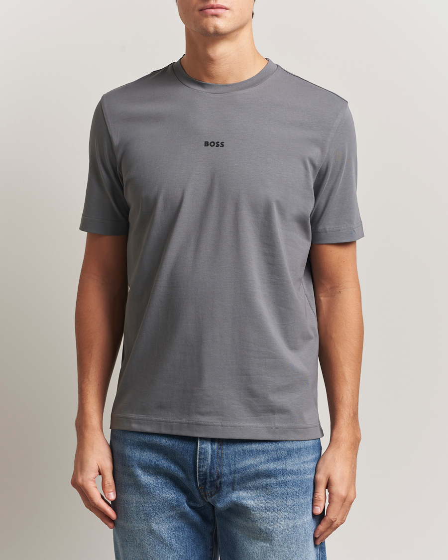 Heren | T-shirts | BOSS ORANGE | Tchup Logo Crew Neck T-Shirt Open Grey