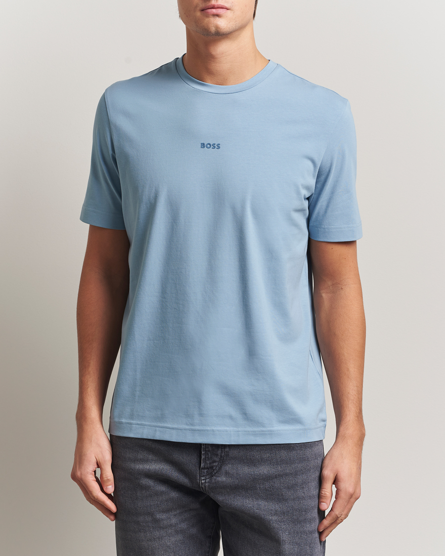 Heren | T-shirts | BOSS ORANGE | Tchup Logo Crew Neck T-Shirt Light Blue