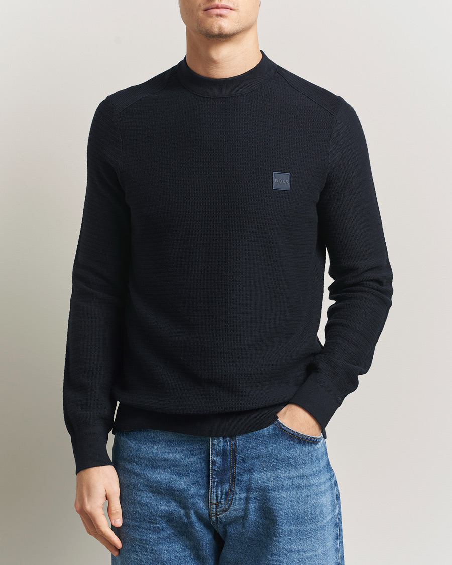 Heren | Truien | BOSS ORANGE | Anion Knitted Sweater Dark Blue