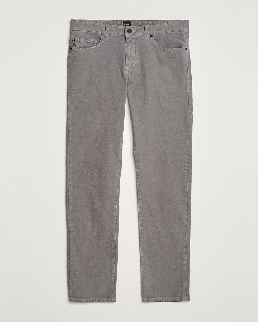 Heren | Broeken | BOSS ORANGE | Delaware Corduroy Cotton 5-Pocket Pants Open Grey