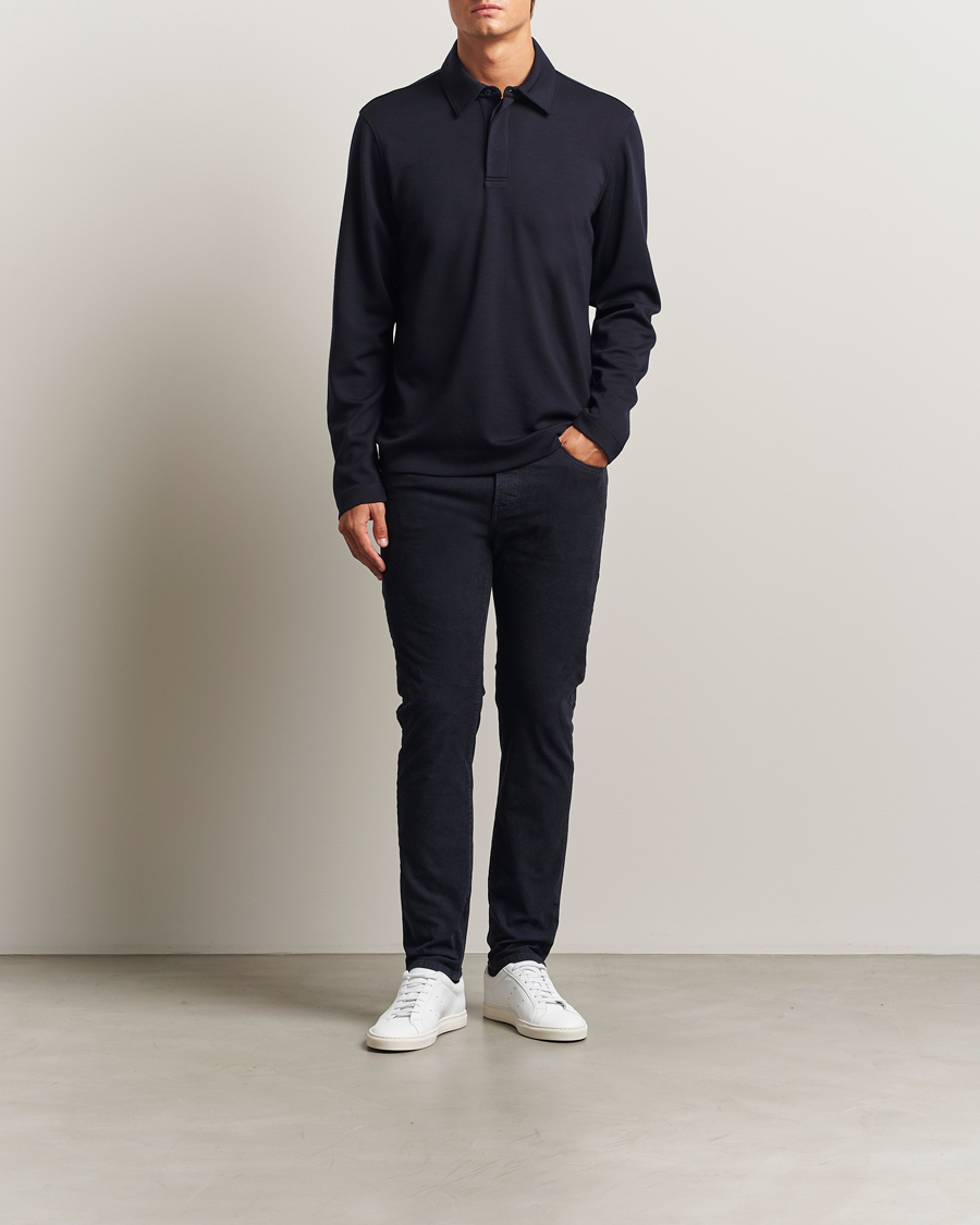Heren | Broeken | BOSS ORANGE | Delaware Corduroy Cotton 5-Pocket Pants Dark Blue