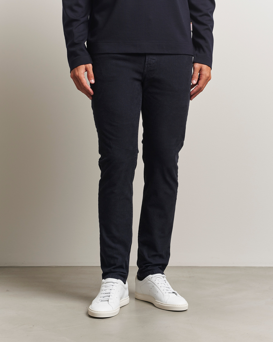 Heren | Broeken | BOSS ORANGE | Delaware Corduroy Cotton 5-Pocket Pants Dark Blue