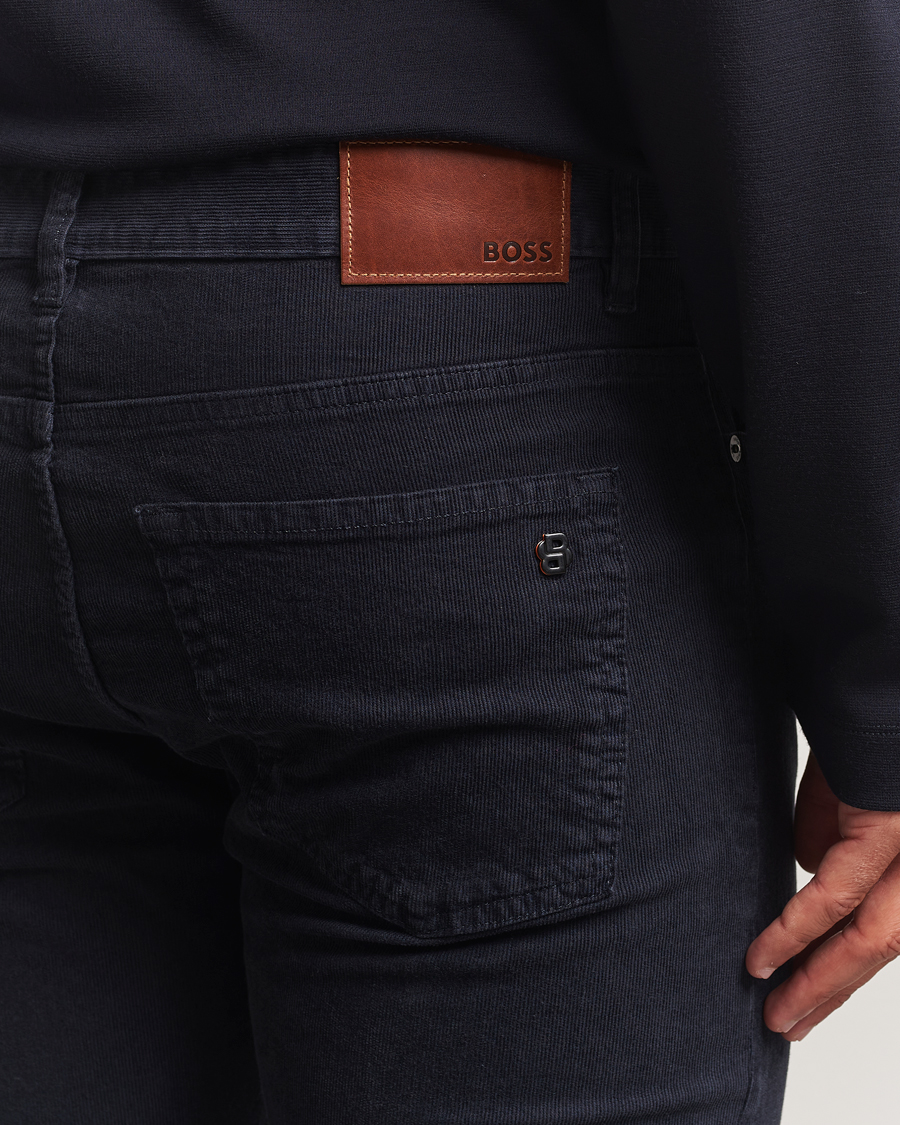 Heren | Broeken | BOSS ORANGE | Delaware Corduroy Cotton 5-Pocket Pants Dark Blue