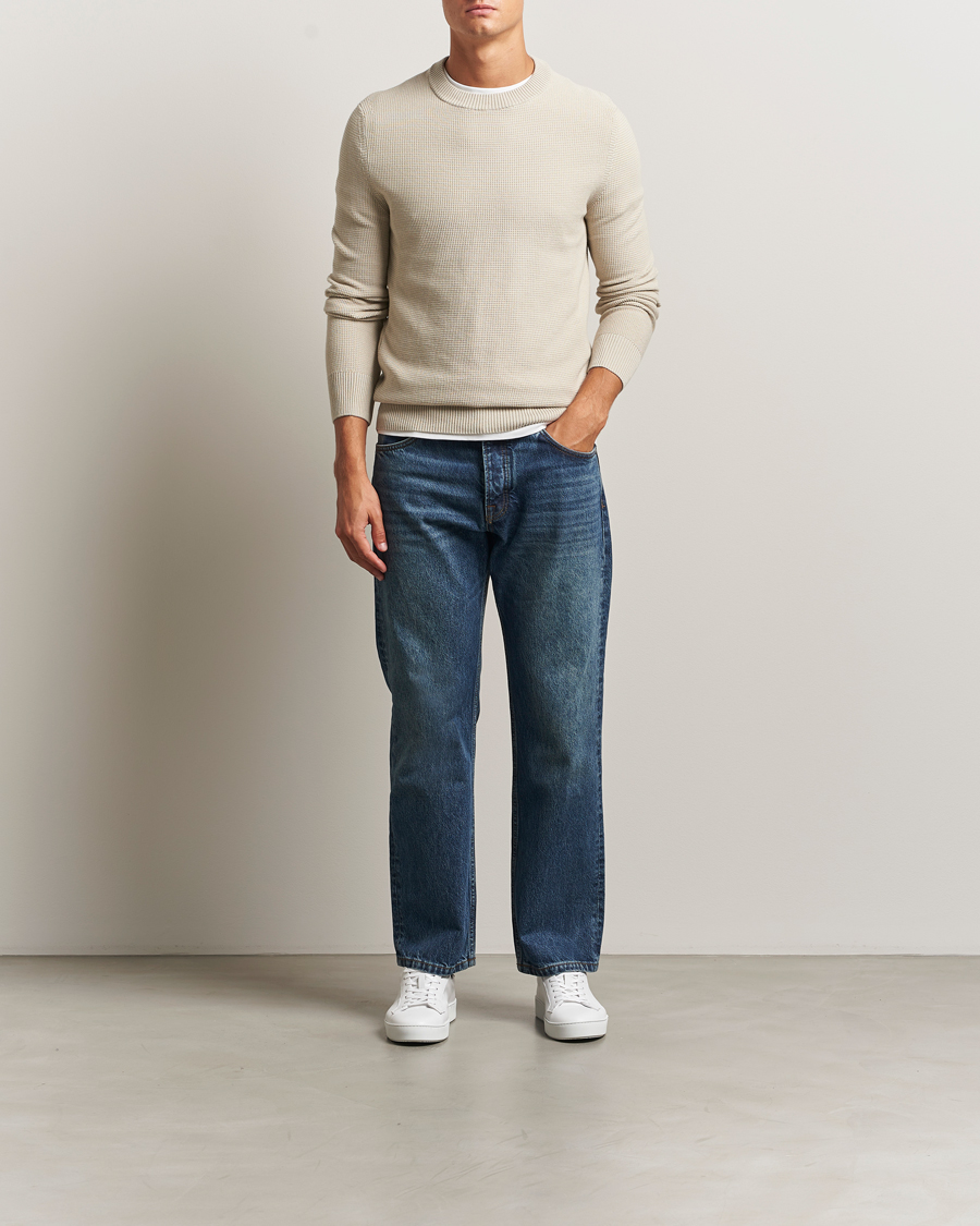 Heren | Truien | BOSS ORANGE | Klapok Knitted Crew Neck Sweater Light Beige