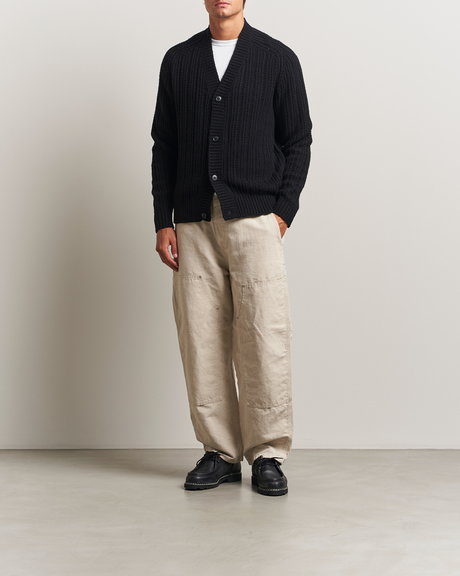 Heren | Truien | BOSS ORANGE | Kortho Wool Knitted Cardigan Black