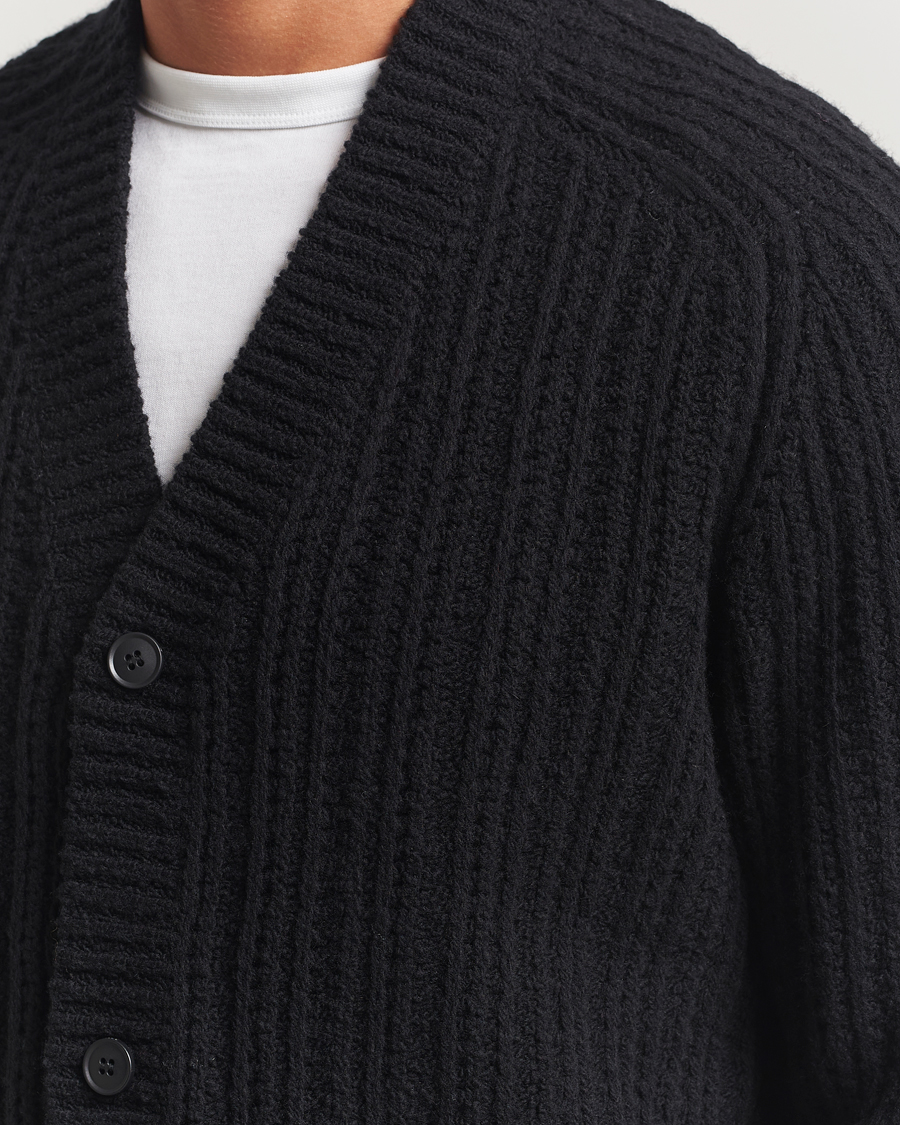 Heren | Truien | BOSS ORANGE | Kortho Wool Knitted Cardigan Black
