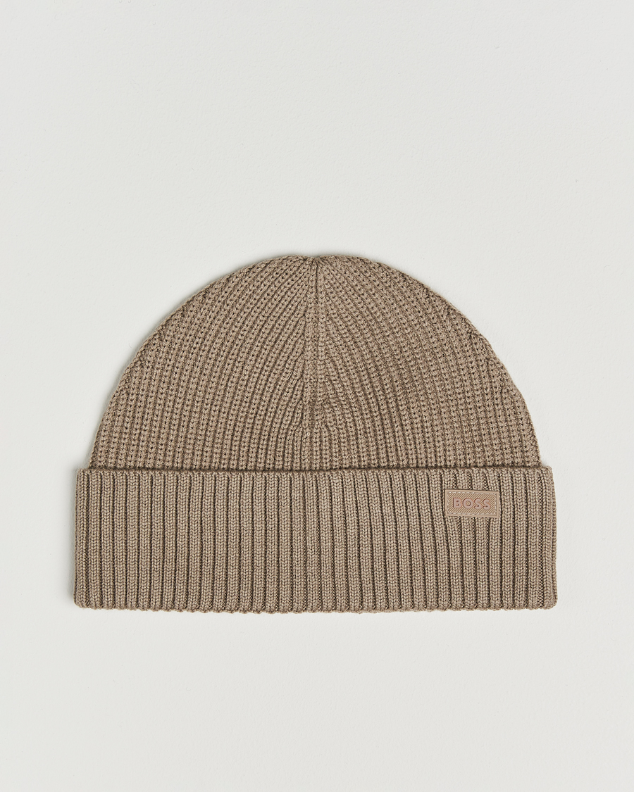 Heren | Mutsen | BOSS ORANGE | Andern Wool Beanie Open Green