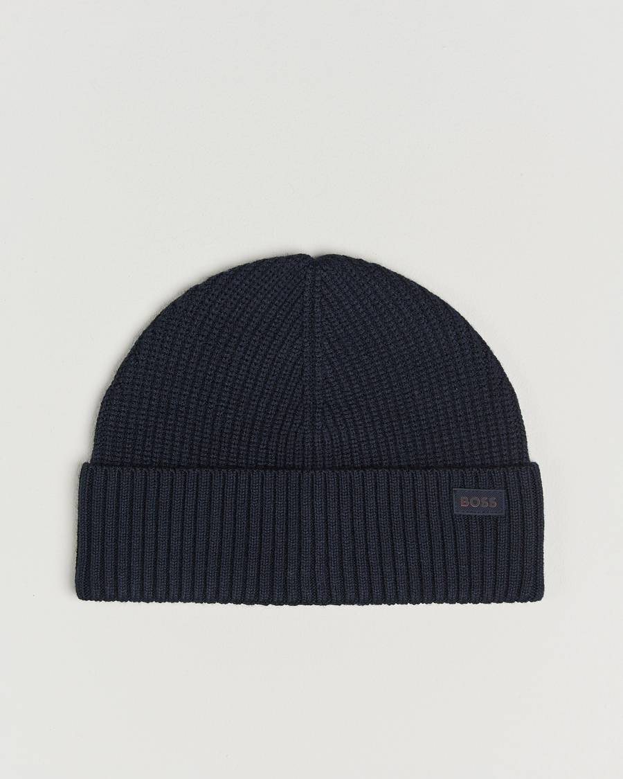 Heren | Mutsen | BOSS ORANGE | Andern Wool Beanie Dark Blue