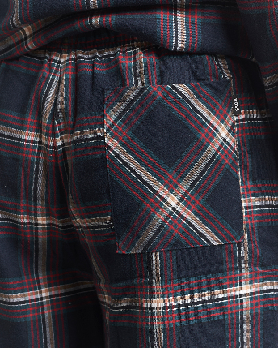 Heren | Pyjama's en gewaden | BOSS BLACK | Flannel Long Sleeve Pyjama Set Open Blue
